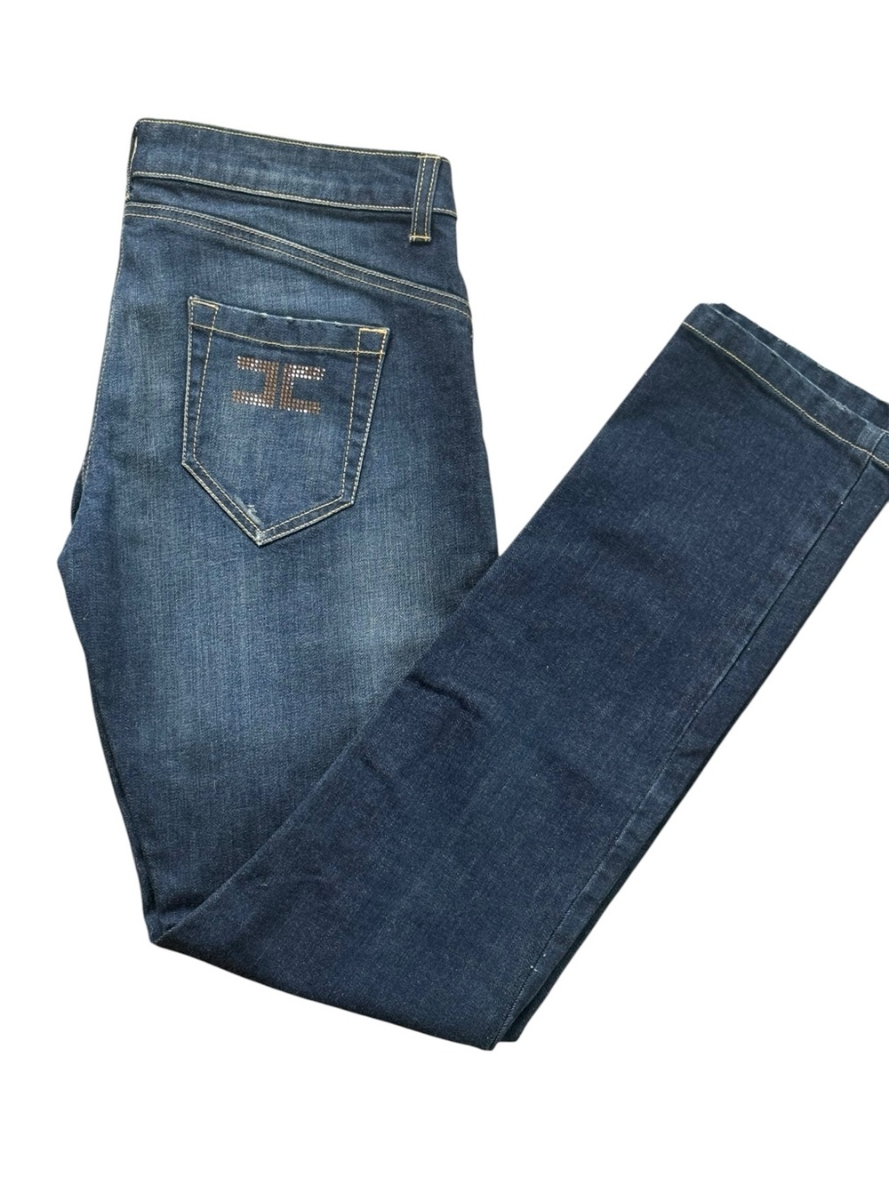 ELISABETTA FRANCHI Womens Slim Jeans  W29 L28 Blue Cotton